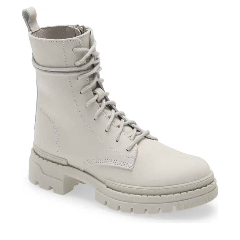 Steve Madden Cream Combat Boots